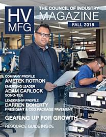 HV Mfg Magazine Fall 2018 cover