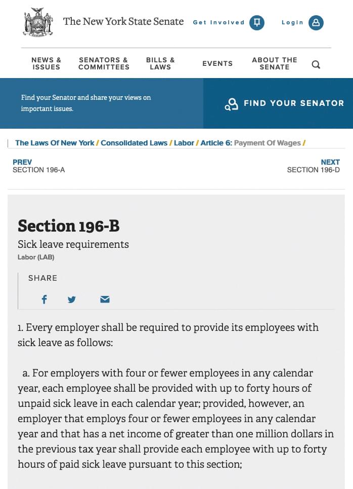 NYS Senate section 196B
